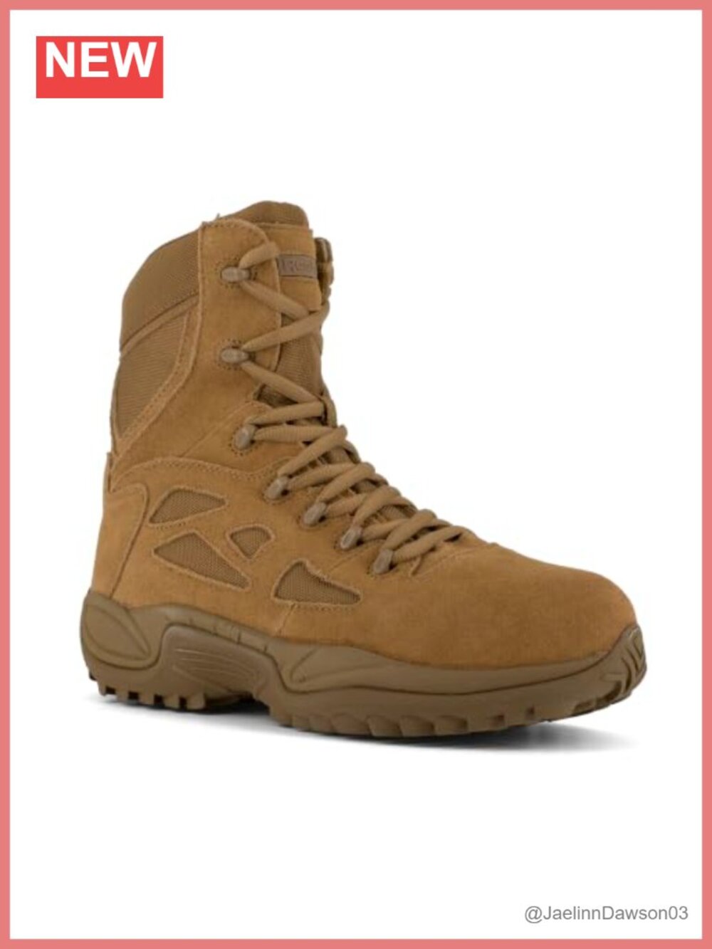 8 Inch Composite Toe Tactical Work Boot with Side Zipper for Men and Women